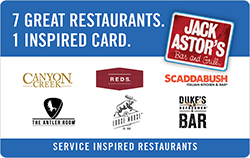Service Inspired Restaurants Gift Cards